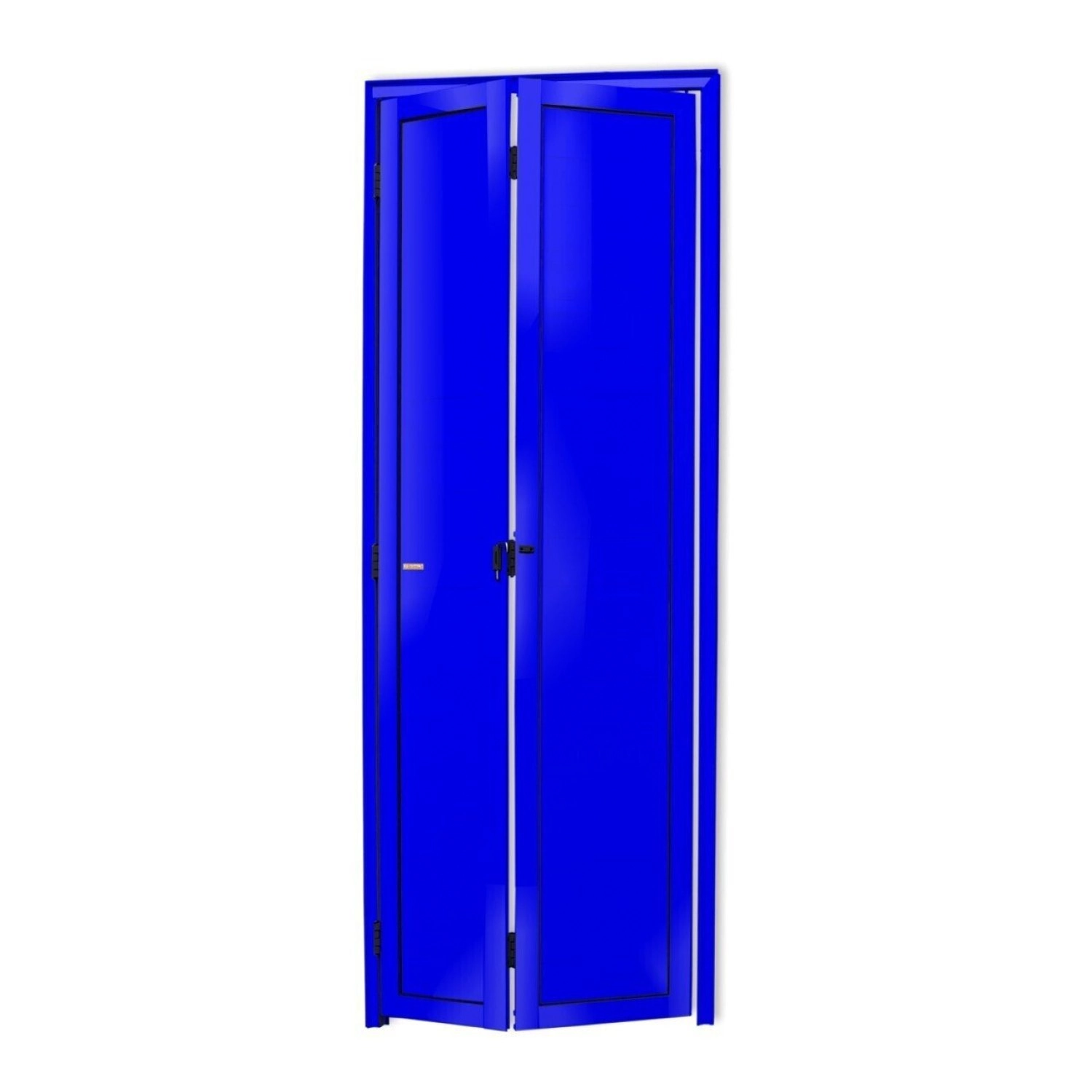 Porta Lambrill Camarão Alumínio Pintado Azul 2,10mX80cm Direito Brimak