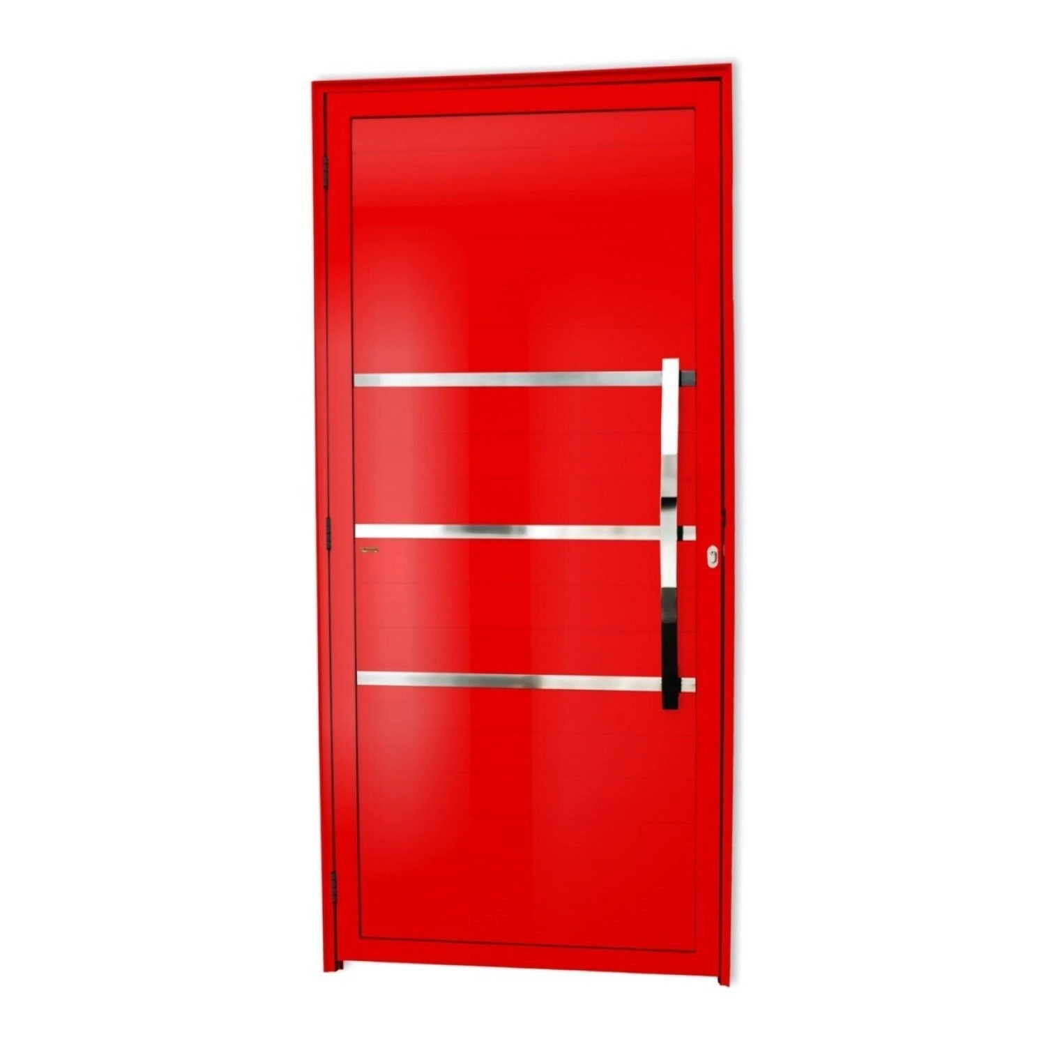 Porta Lambril de Giro Alumínio Pintado Evolution Vermelho 2,10mX90cm Direito Brimak