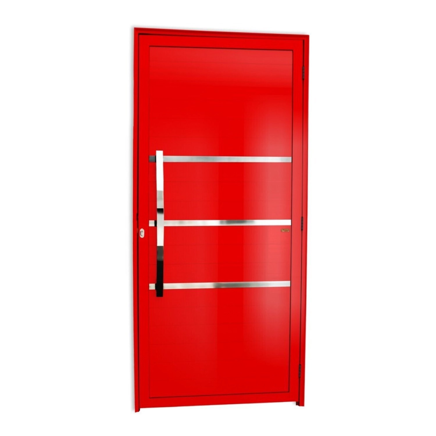 Porta Lambril de Giro Alumínio Pintado Evolution Vermelho 2,10mX90cm Esquerdo Brimak
