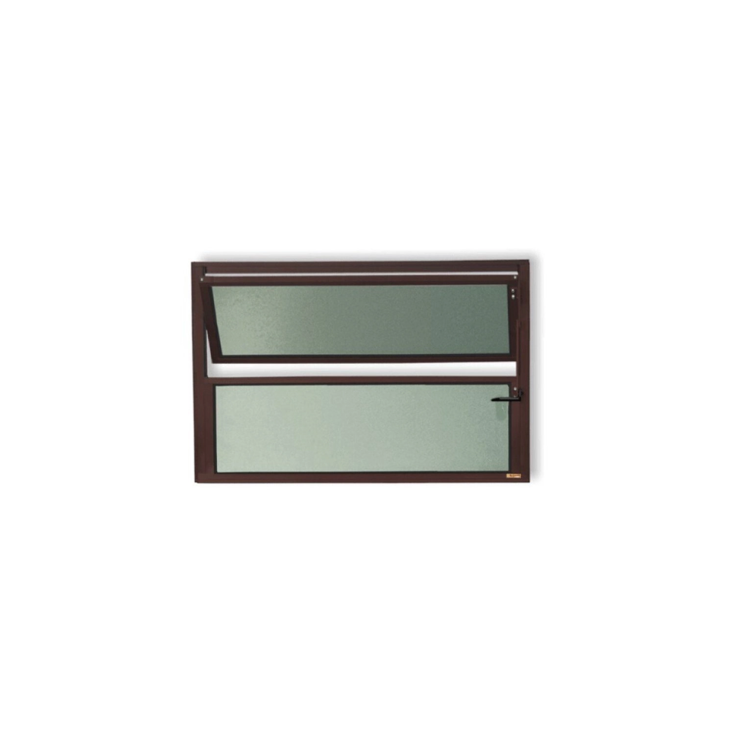 Janela De Alumínio Basculante 40x40cm Vidro Mini Boreal Plus Brimak Corten