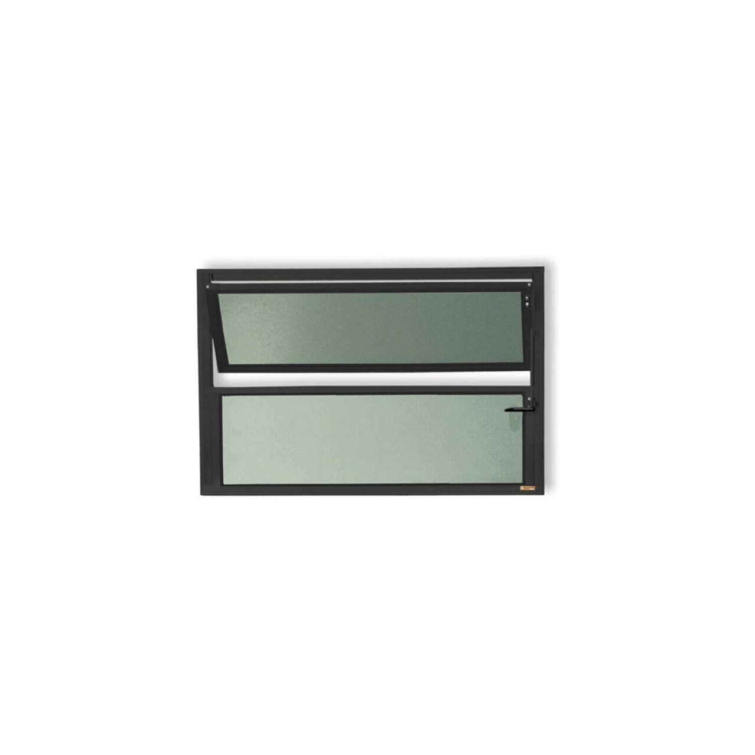 Janela De Alumínio Basculante 40x100cm Vidro Mini Boreal Plus Brimak Preto