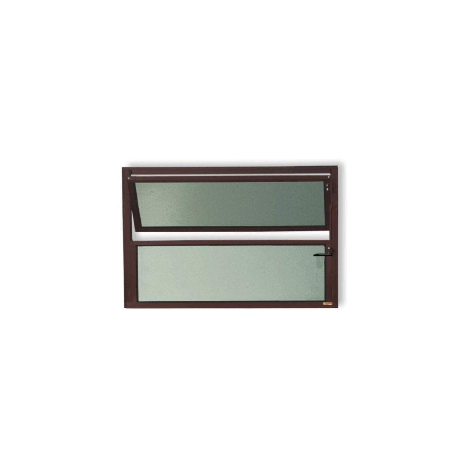 Janela De Alumínio Basculante 50x50cm Vidro Mini Boreal Plus Brimak Corten