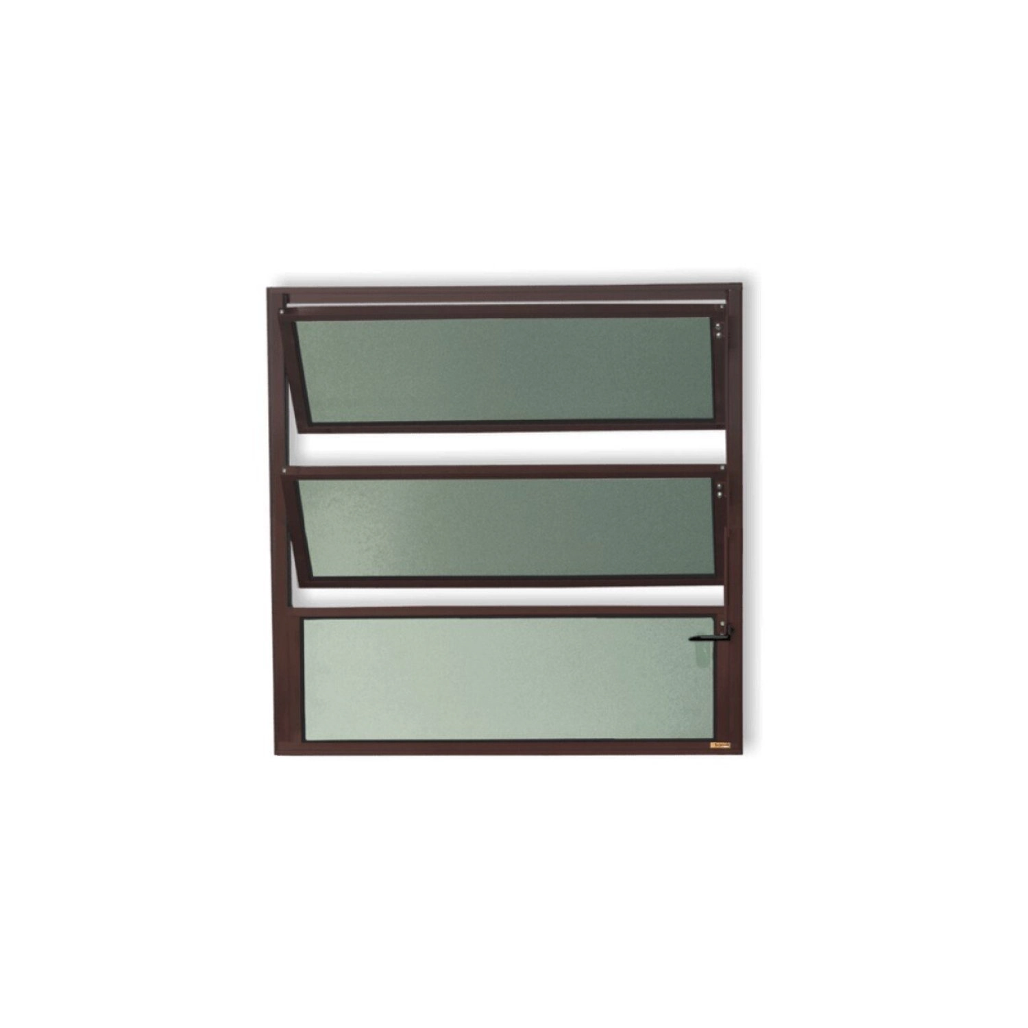 Janela De Alumínio Basculante 60x60cm Vidro Mini Boreal Plus Brimak Corten