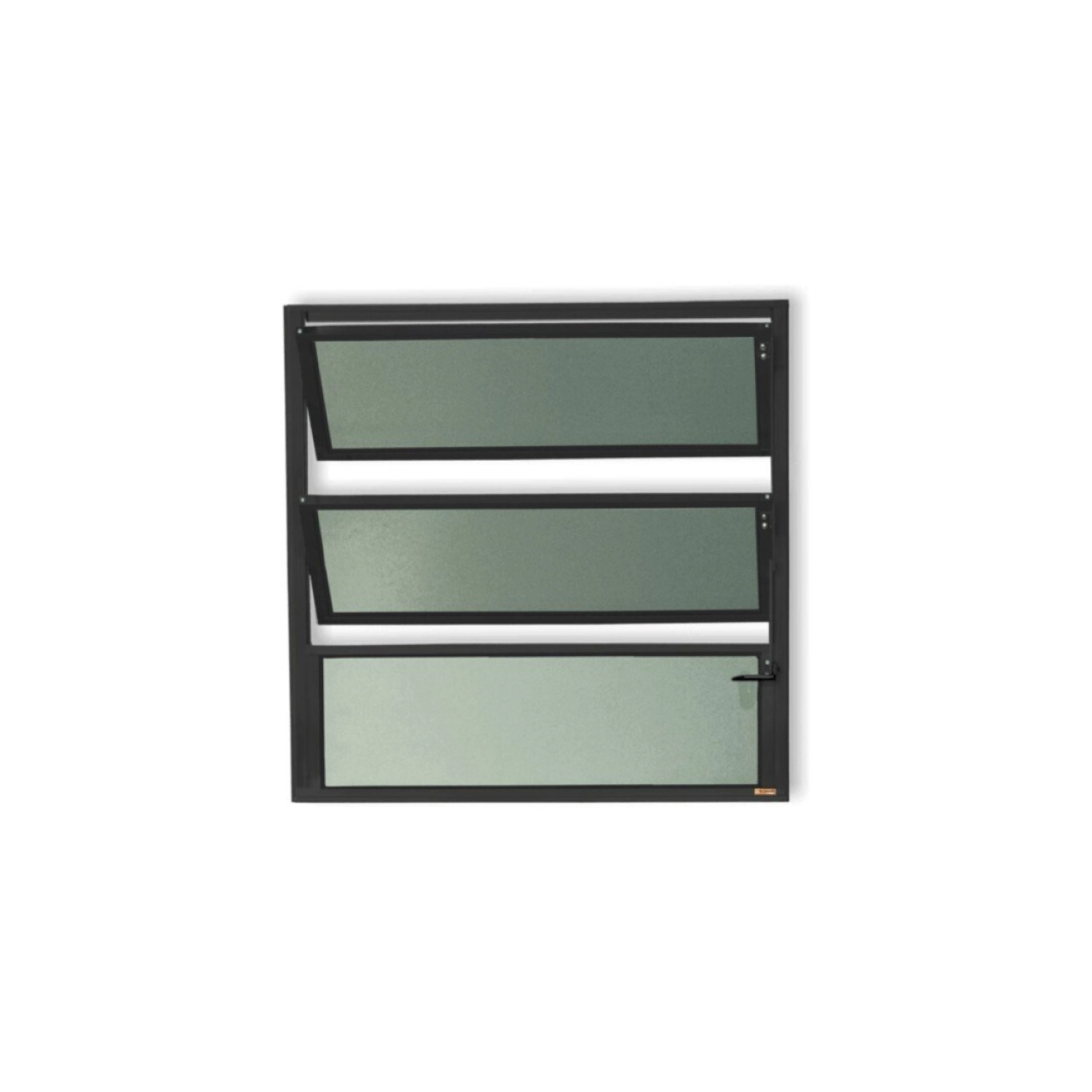 Janela De Alumínio Basculante 60x60cm Vidro Mini Boreal Plus Brimak Preto