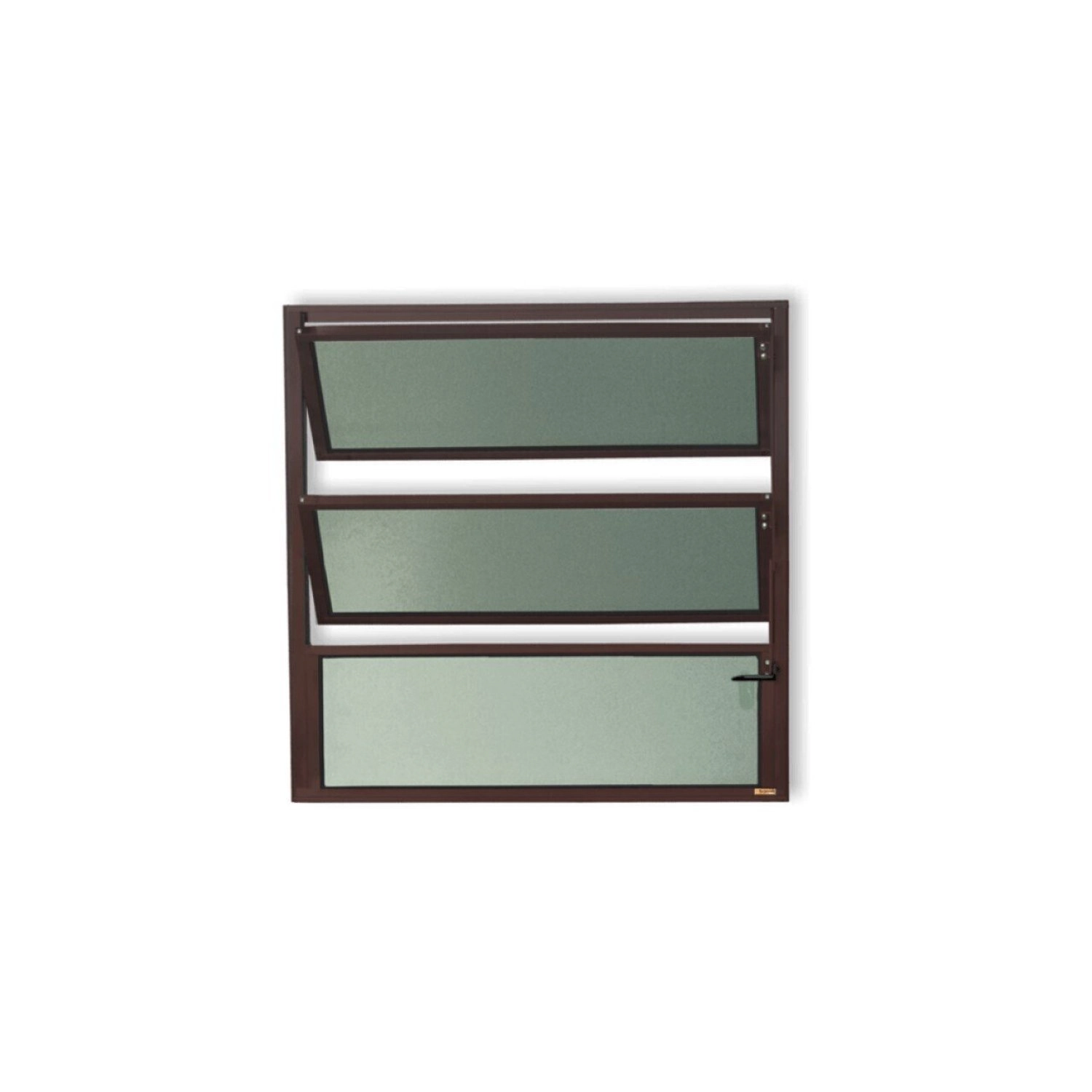 Janela De Alumínio Basculante 60x100cm Vidro Mini Boreal Plus Brimak Corten