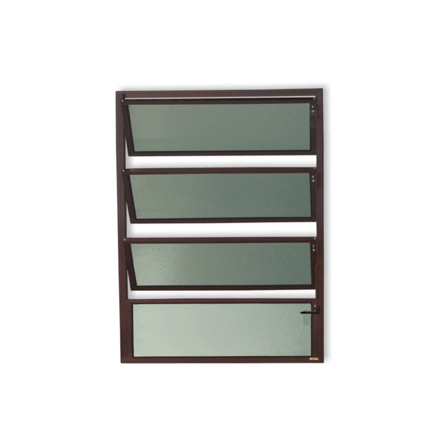 Janela De Alumínio Basculante 80x60cm Vidro Mini Boreal Plus Brimak Corten