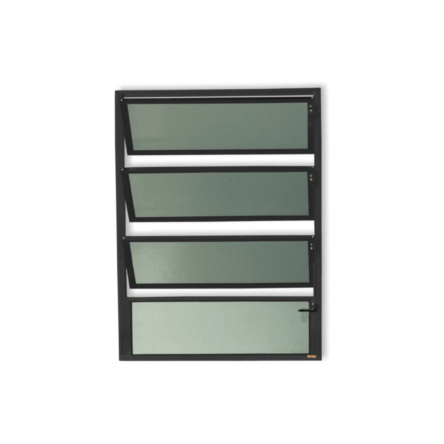 Janela De Alumínio Basculante 80x60cm Vidro Mini Boreal Plus Brimak Preto