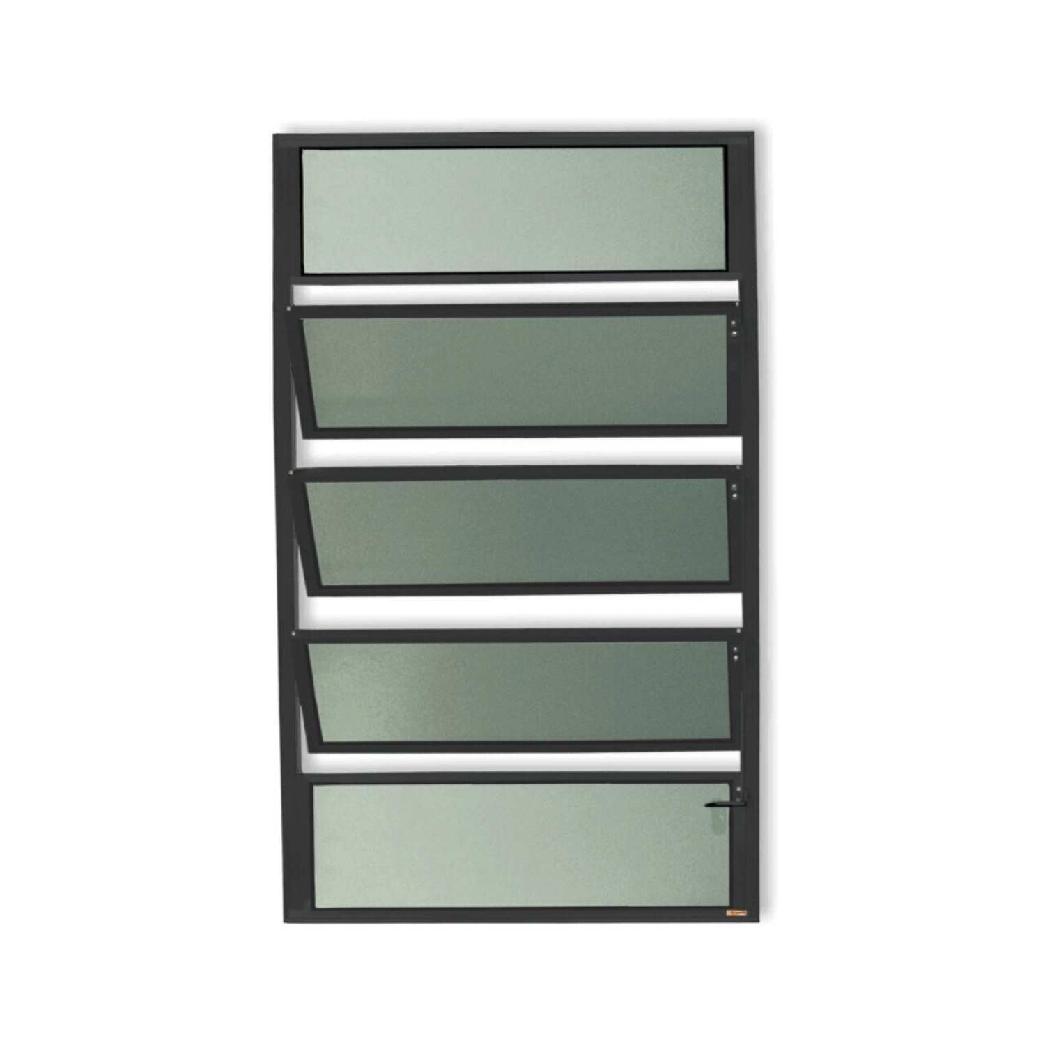Janela De Alumínio Basculante 100x40cm Vidro Mini Boreal Plus Brimak Preto