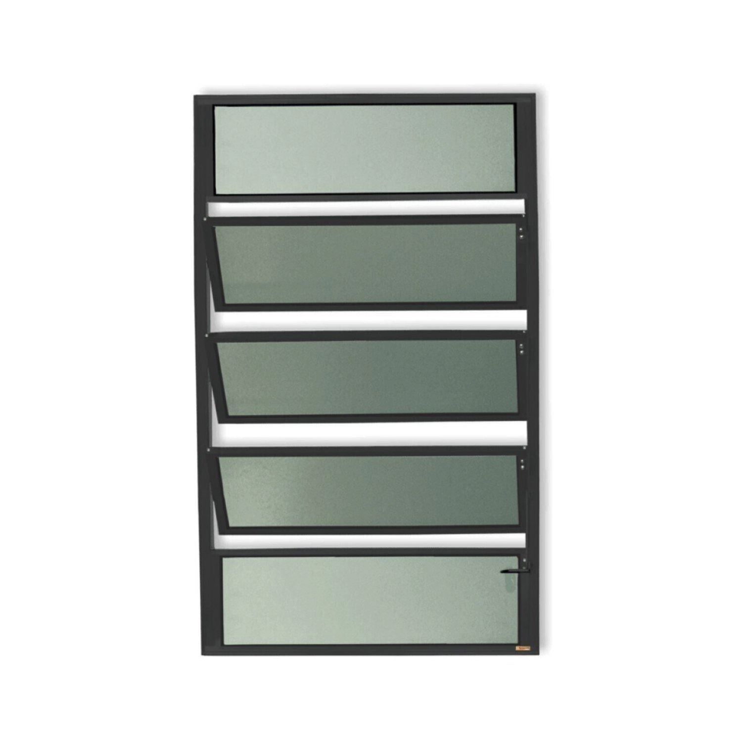 Janela De Alumínio Basculante 100x60cm Vidro Mini Boreal Plus Brimak Preto
