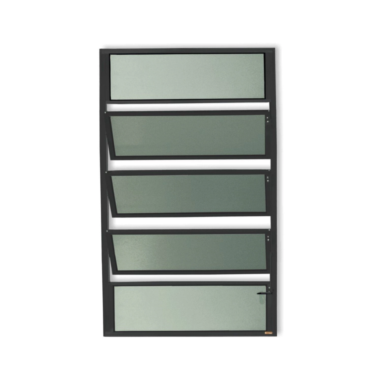 Janela De Alumínio Basculante 100x80cm Vidro Mini Boreal Plus Brimak Preto
