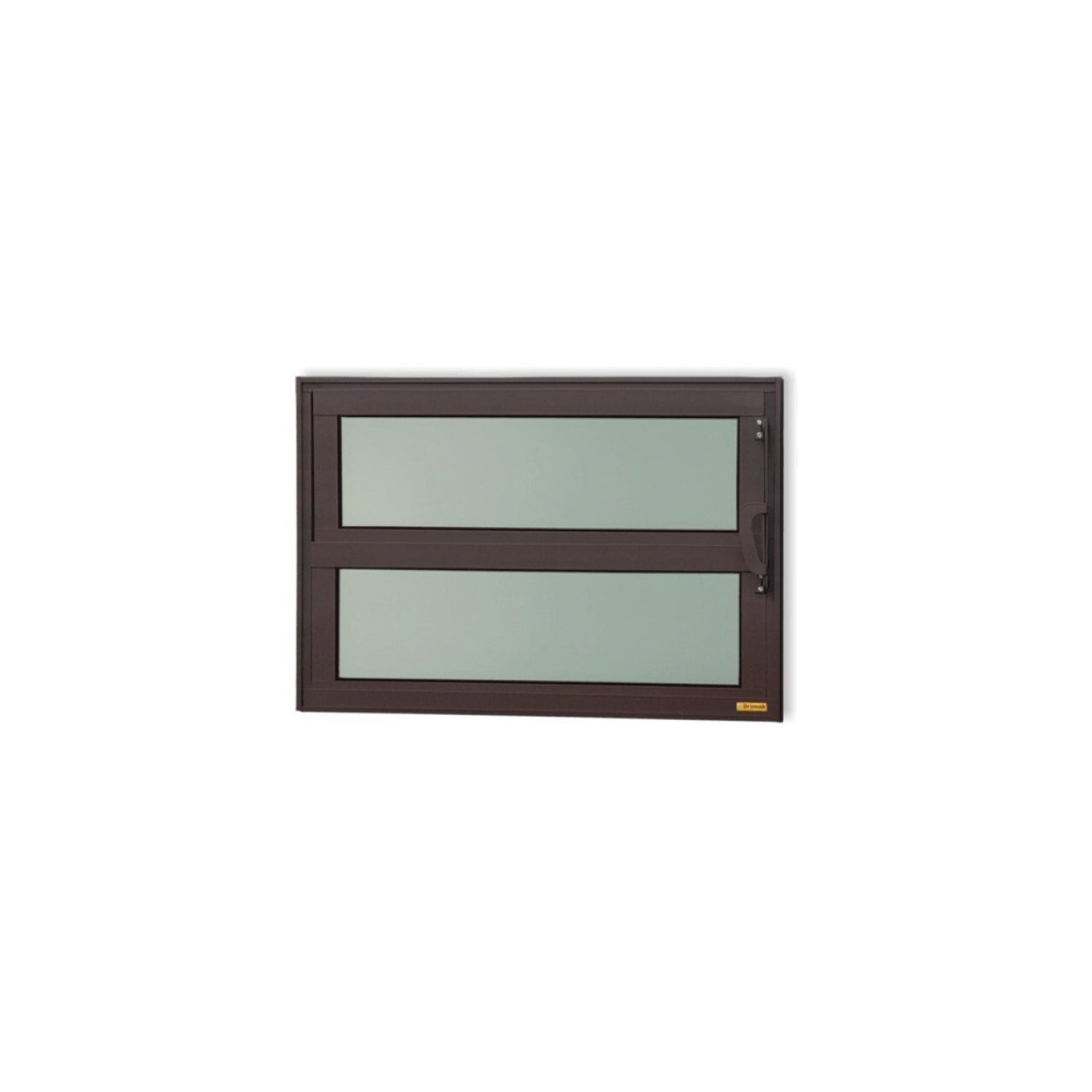 Janela De Alumínio Basculante 40x60cm Vidro Mini Boreal Elite Brimak Corten