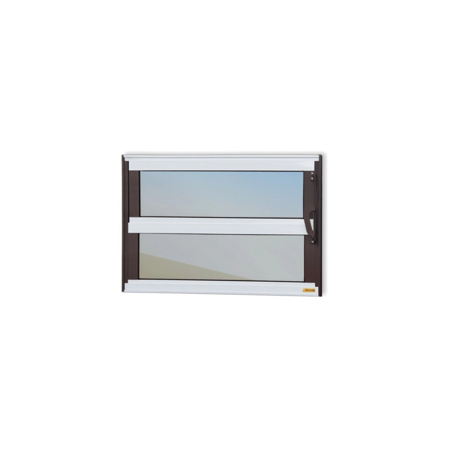 Janela De Alumínio Basculante 40x60cm Vidro Espelhado Elite Brimak Mix Corten