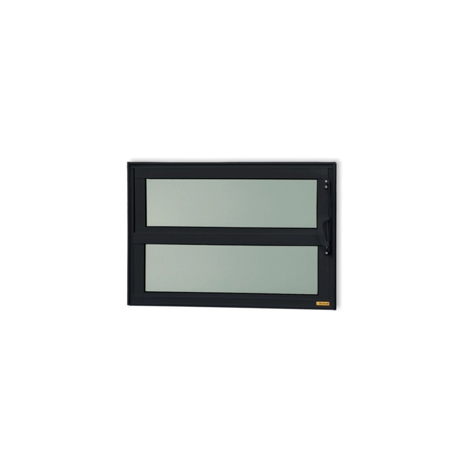 Janela De Alumínio Basculante 40x100cm Vidro Mini Boreal Elite Brimak Preto
