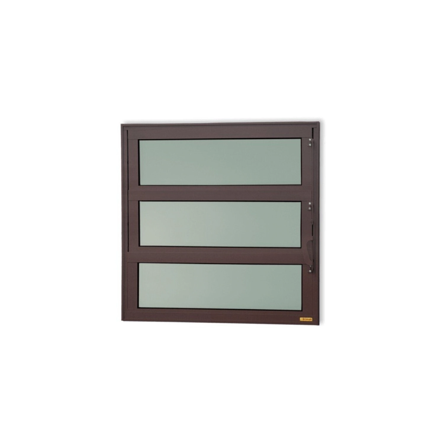 Janela De Alumínio Basculante 60x60cm Vidro Mini Boreal Elite Brimak Corten