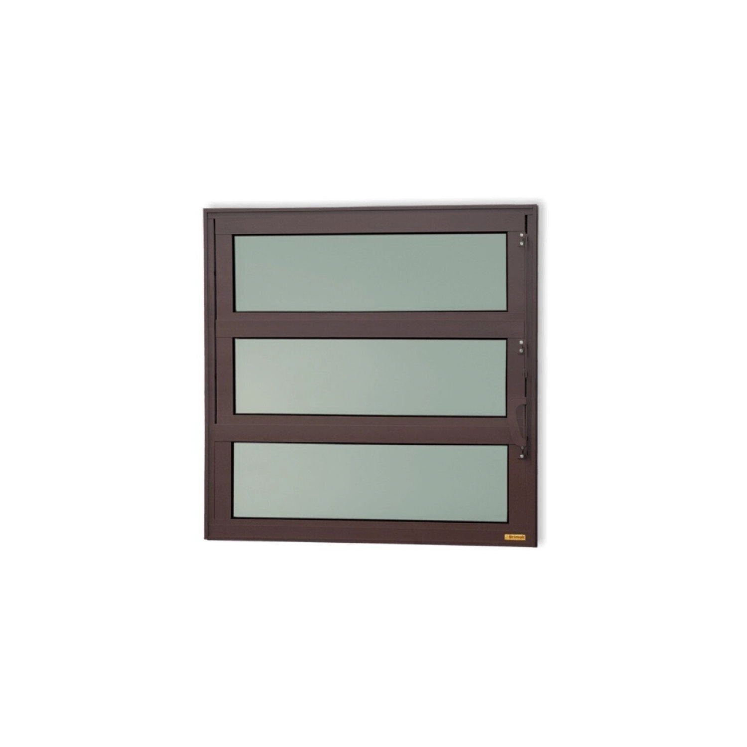 Janela De Alumínio Basculante 60x80cm Vidro Mini Boreal Elite Brimak Corten