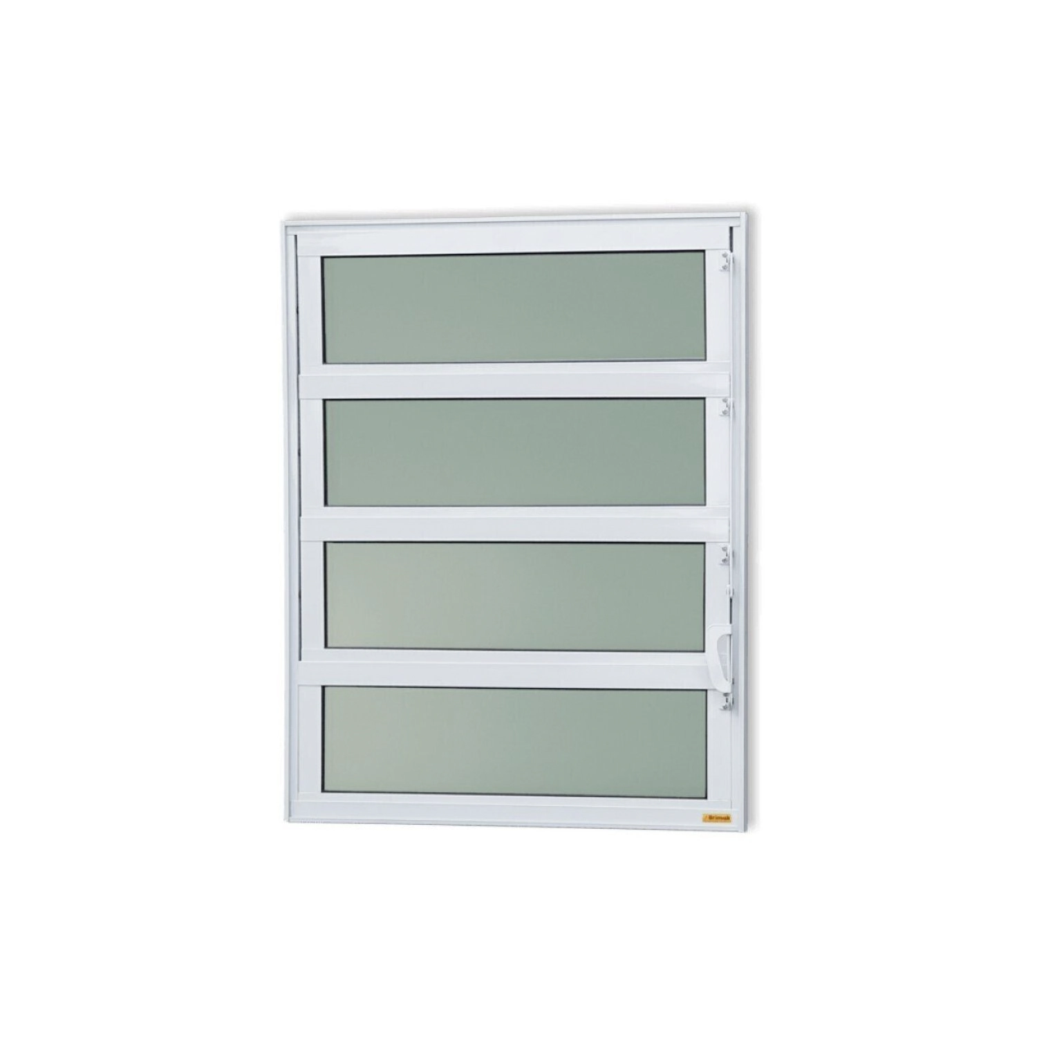 Janela De Alumínio Basculante 80x40cm Vidro Mini Boreal Elite Brimak Branco