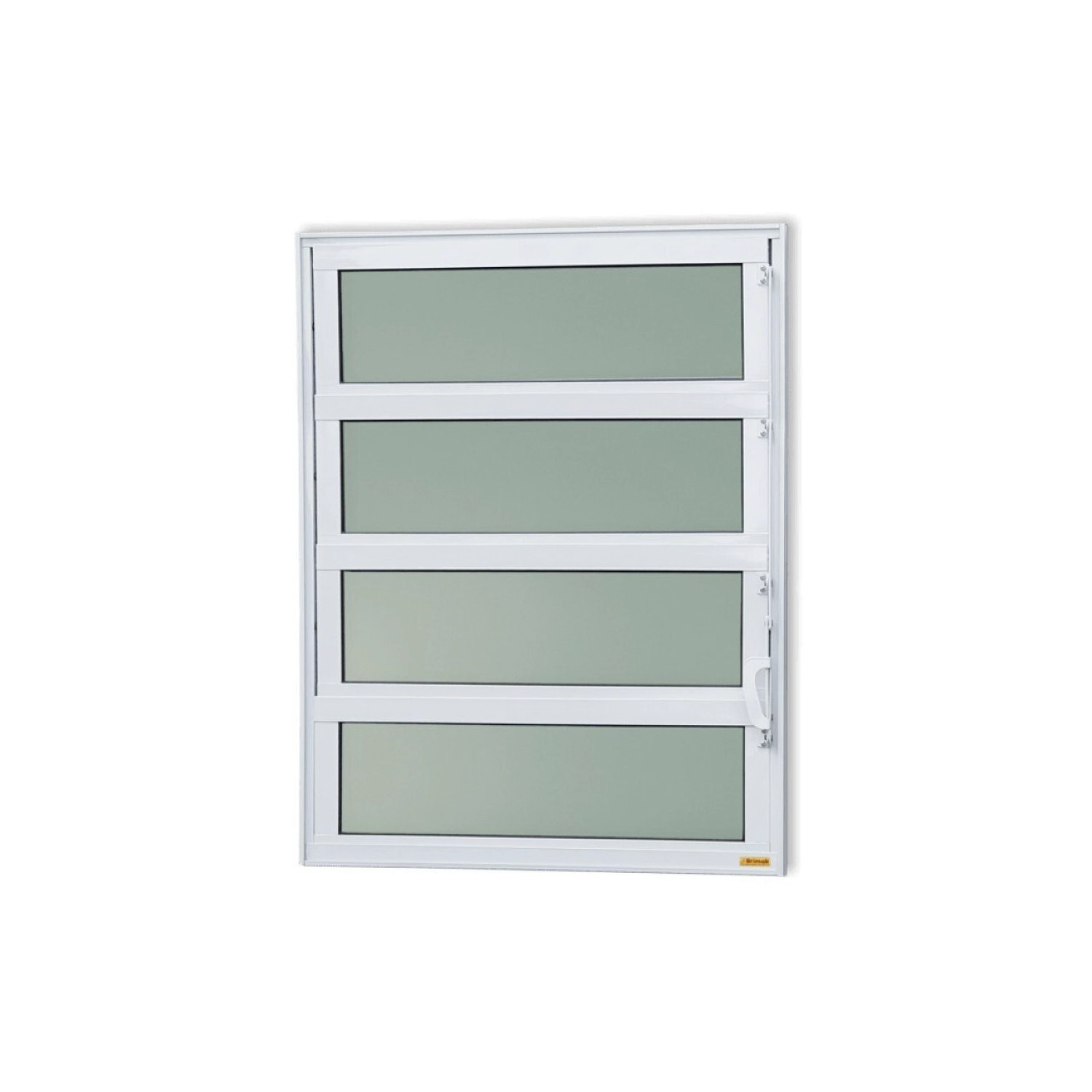 Janela De Alumínio Basculante 80x60cm Vidro Mini Boreal Elite Brimak Branco