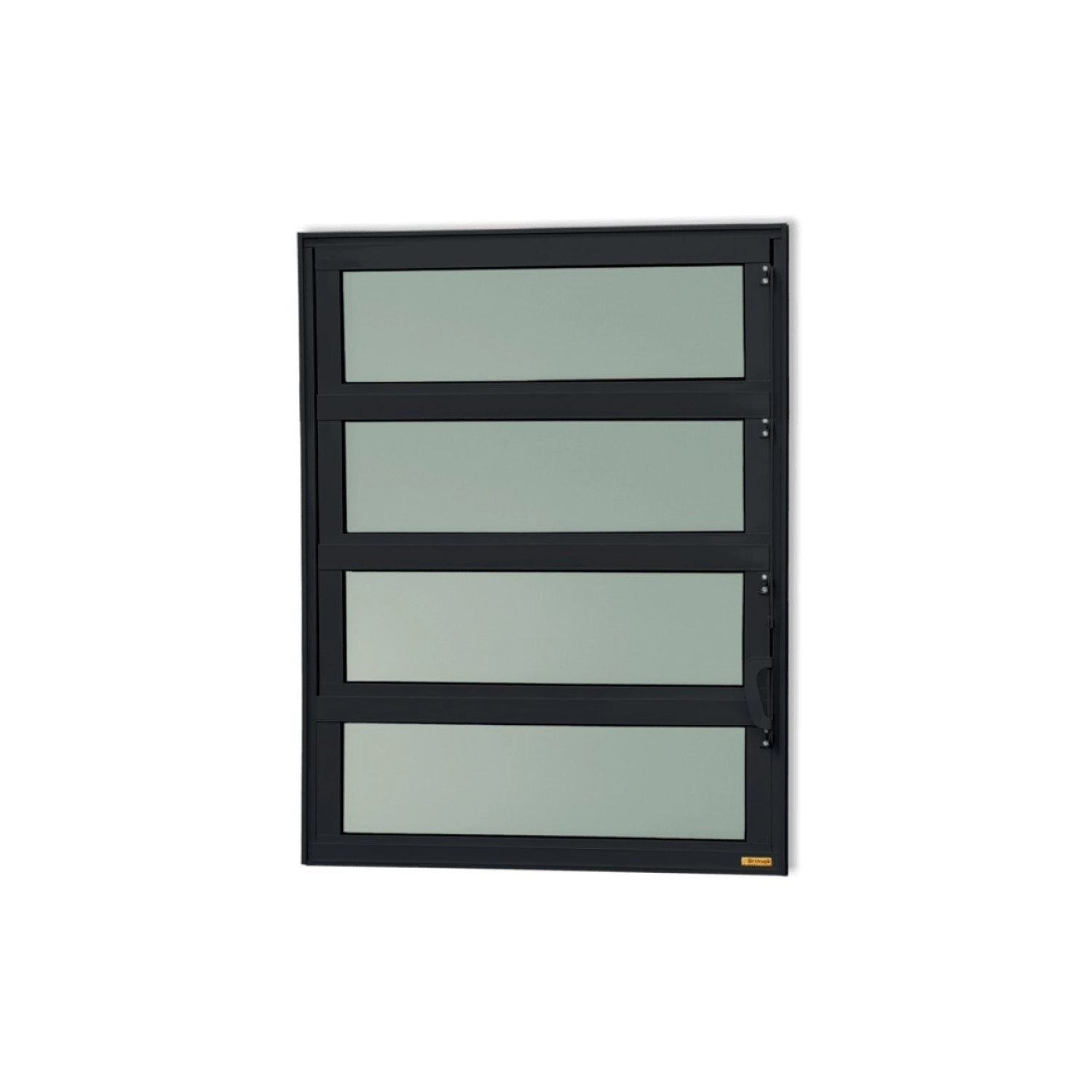 Janela De Alumínio Basculante 80x60cm Vidro Mini Boreal Elite Brimak Preto