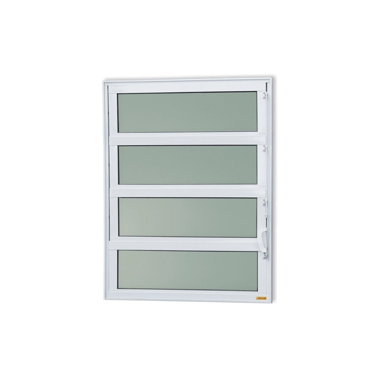 Janela De Alumínio Basculante 80x100cm Vidro Mini Boreal Elite Brimak Branco