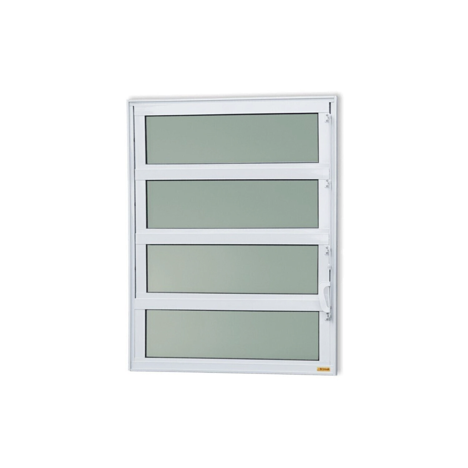 Janela De Alumínio Basculante 80x120cm Vidro Mini Boreal Elite Brimak Branco
