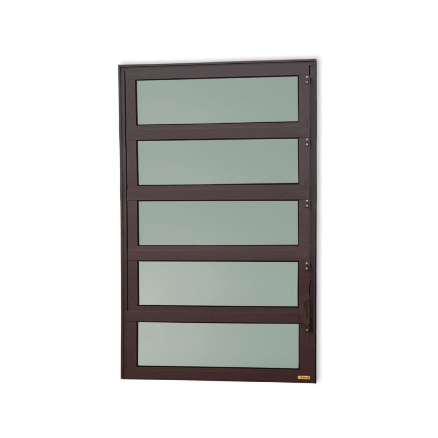 Janela De Alumínio Basculante 100x40cm Vidro Mini Boreal Elite Brimak Corten