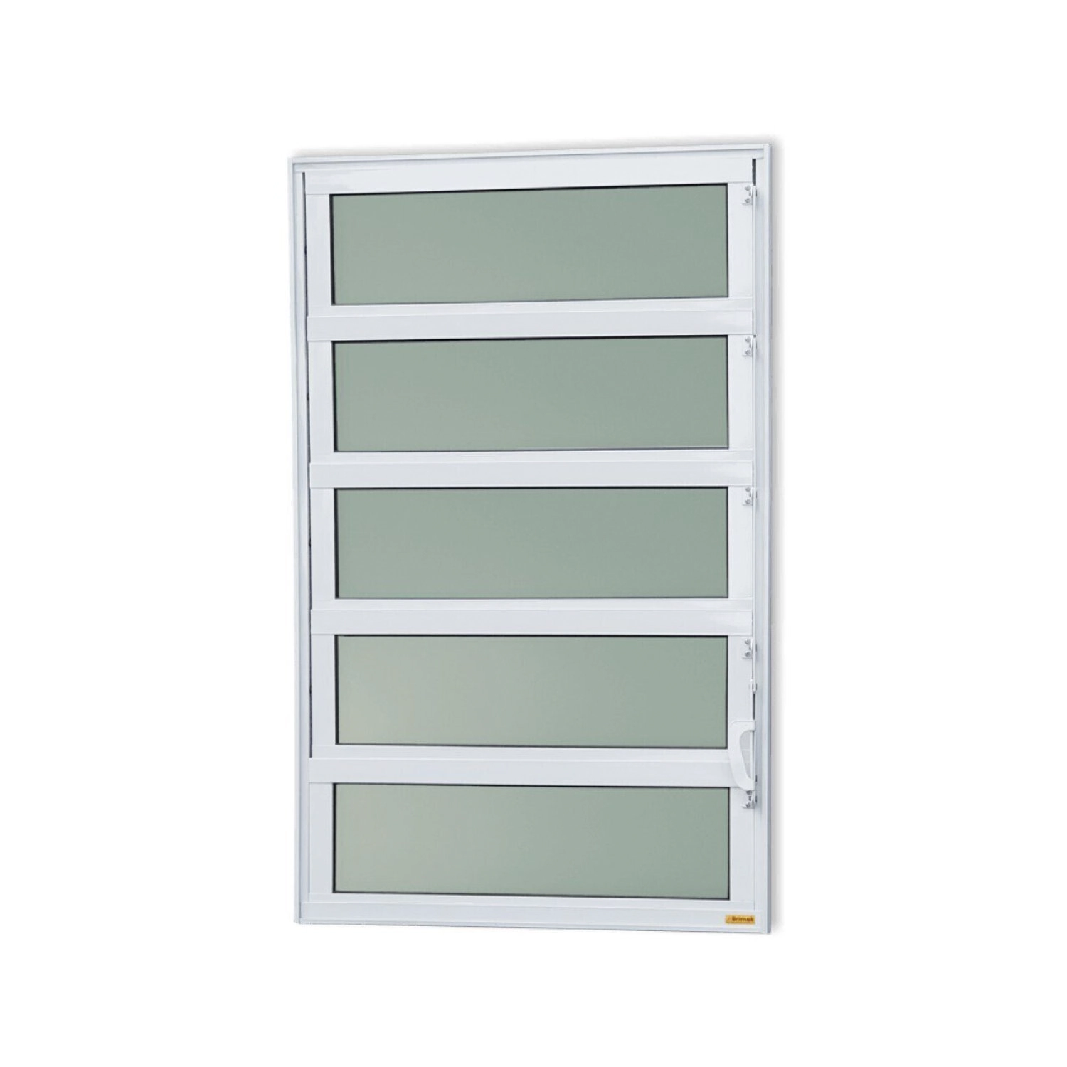 Janela De Alumínio Basculante 100x40cm Vidro Mini Boreal Elite Brimak Branco