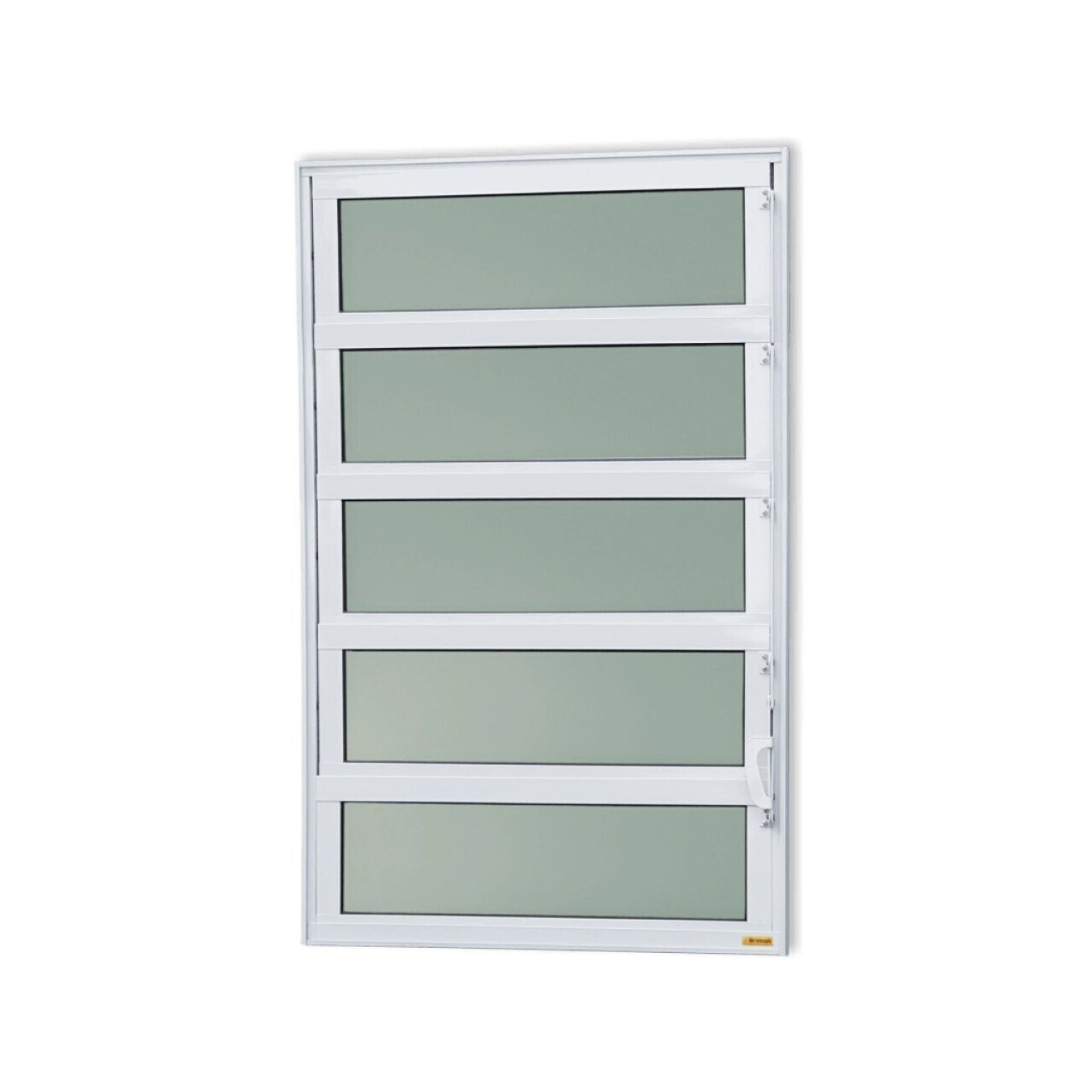 Janela De Alumínio Basculante 100x60cm Vidro Mini Boreal Elite Brimak Branco
