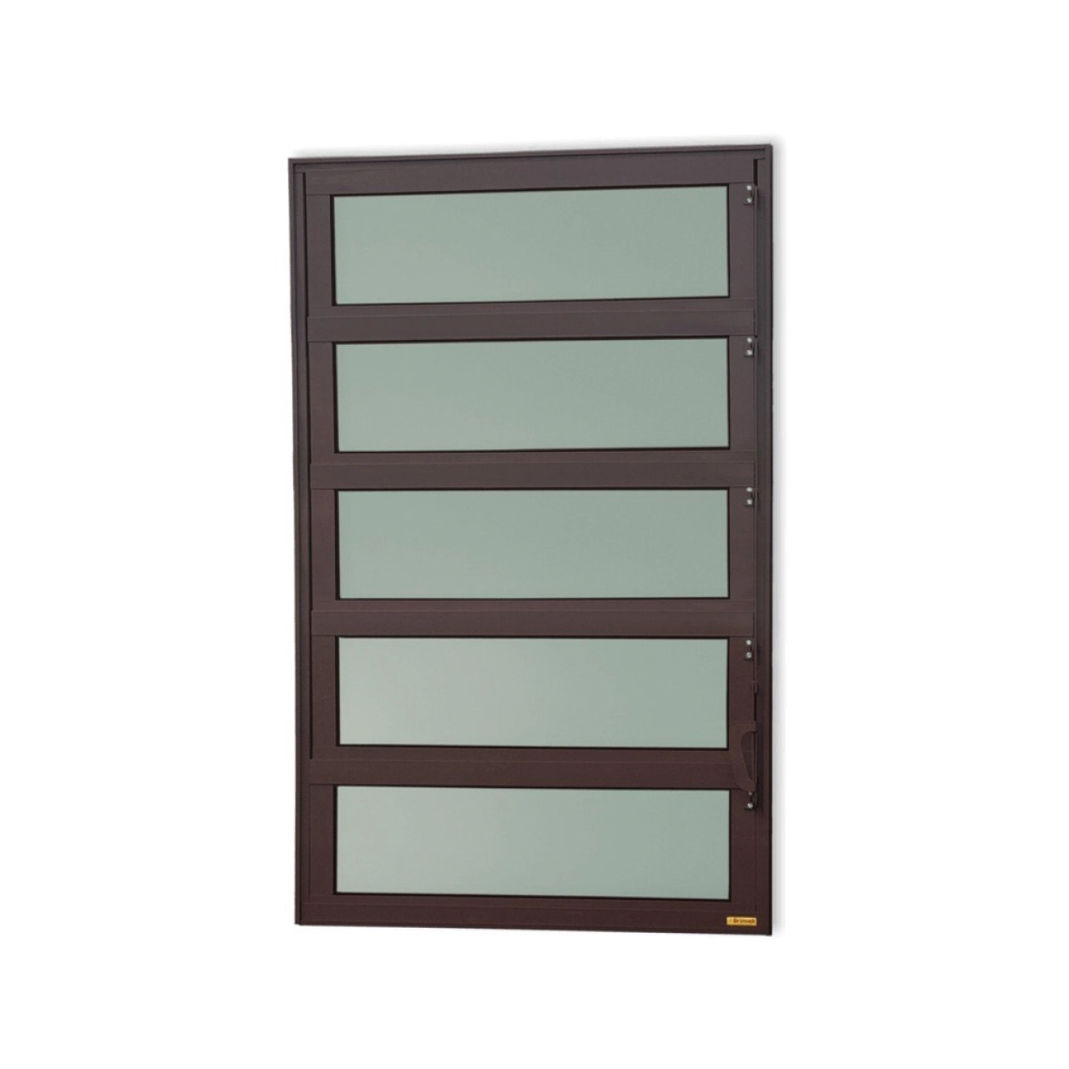 Janela De Alumínio Basculante 100x80cm Vidro Mini Boreal Elite Brimak Corten
