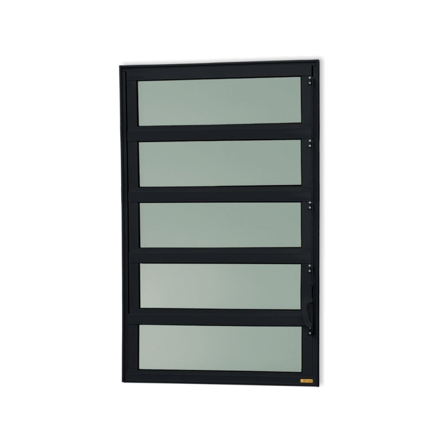 Janela De Alumínio Basculante 100x80cm Vidro Mini Boreal Elite Brimak Preto