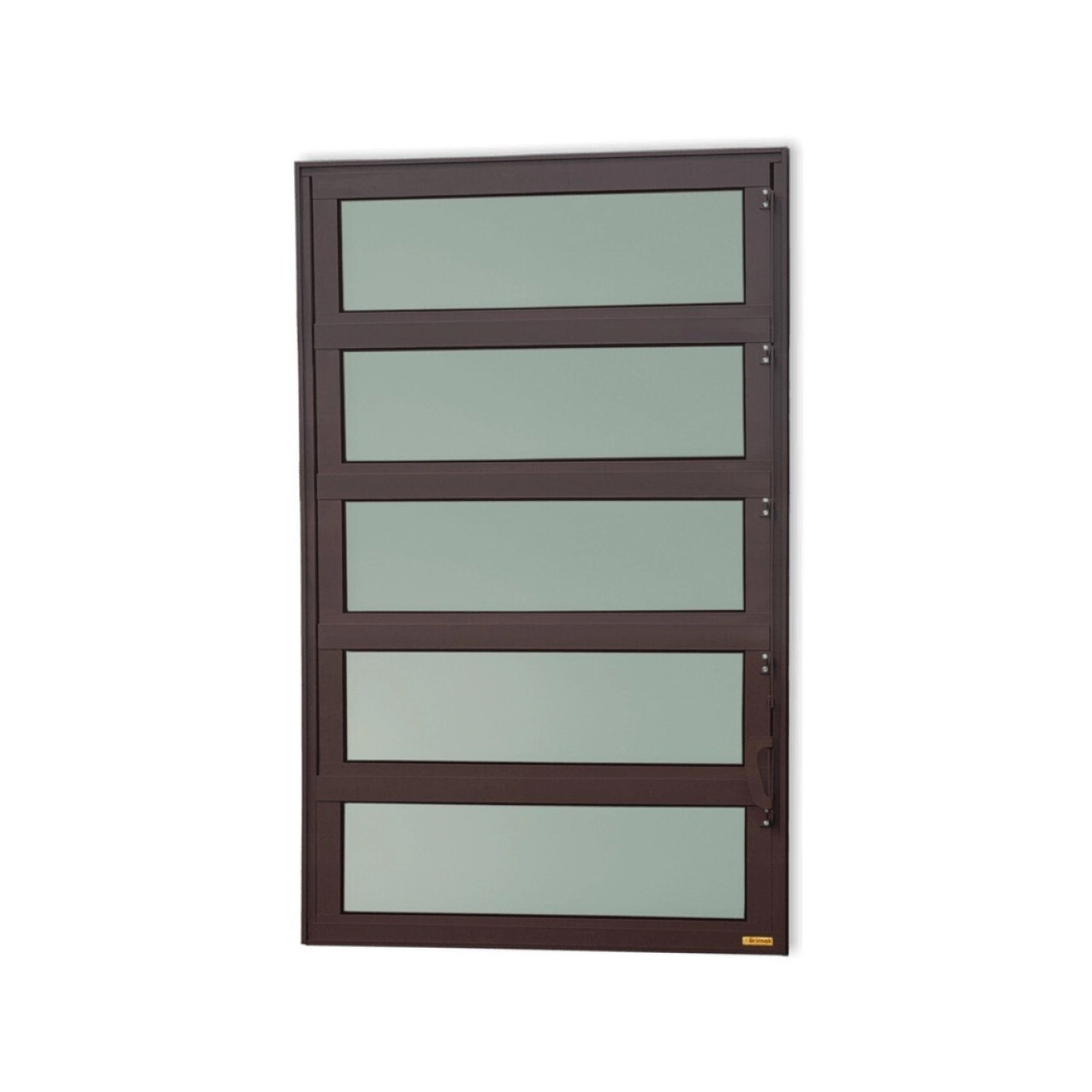Janela De Alumínio Basculante 100x100cm Vidro Mini Boreal Elite Brimak Corten