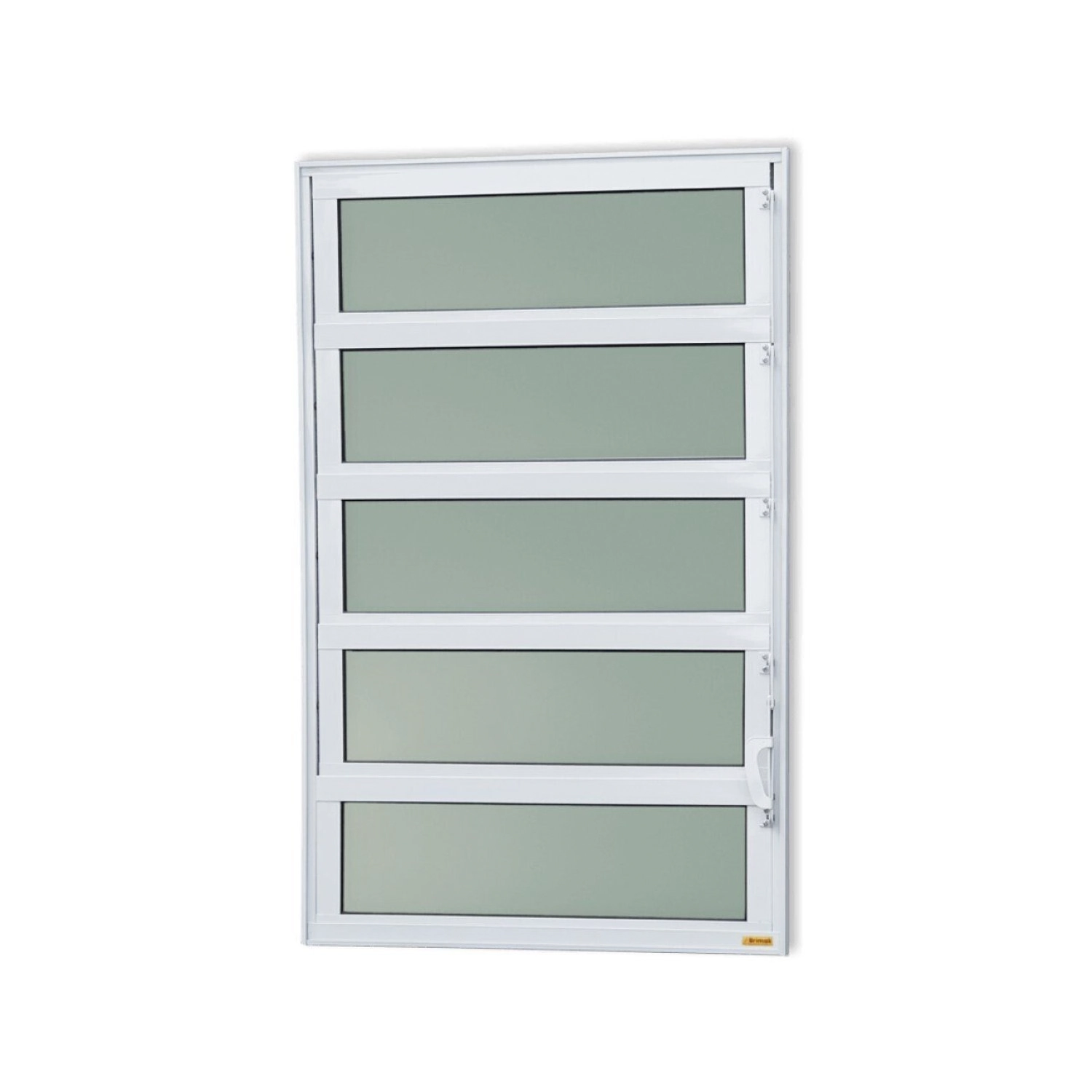 Janela De Alumínio Basculante 100x100cm Vidro Mini Boreal Elite Brimak Branco