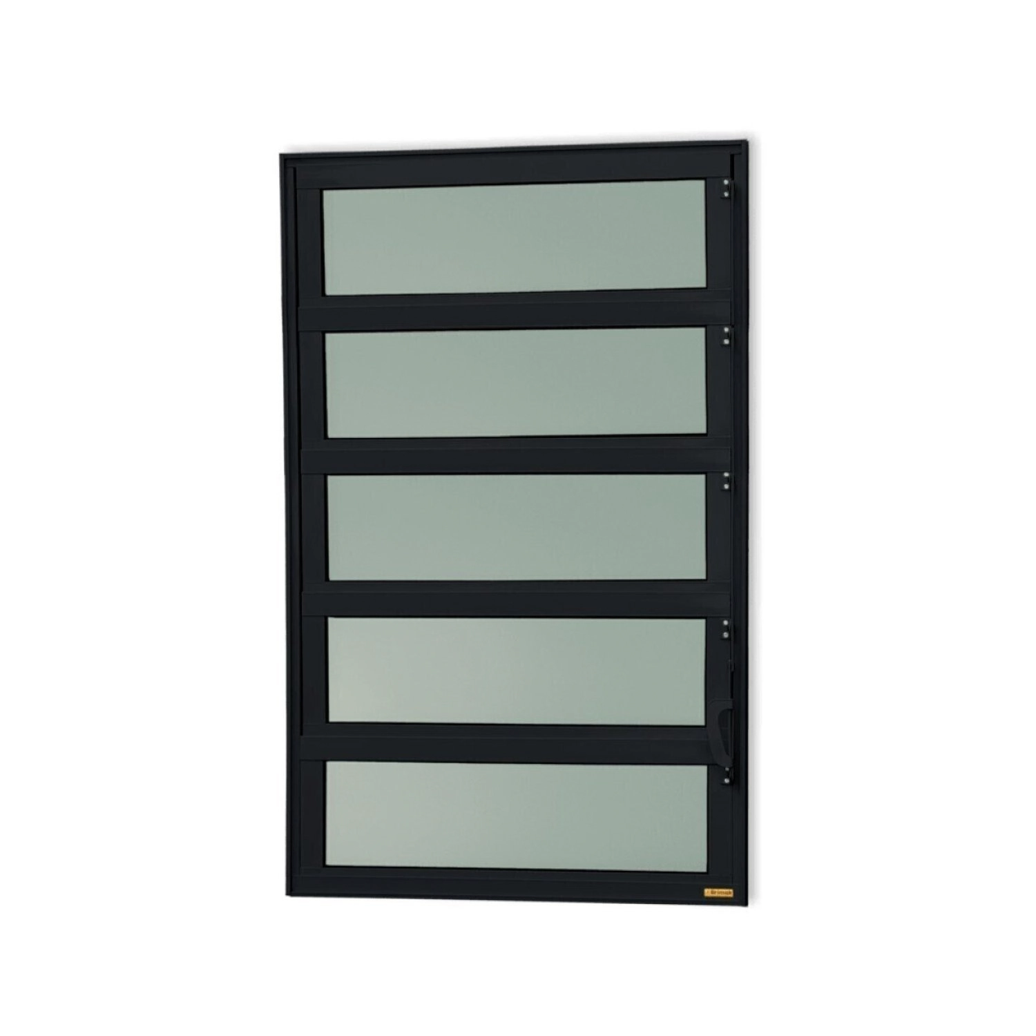 Janela De Alumínio Basculante 100x120cm Vidro Mini Boreal Elite Brimak Preto