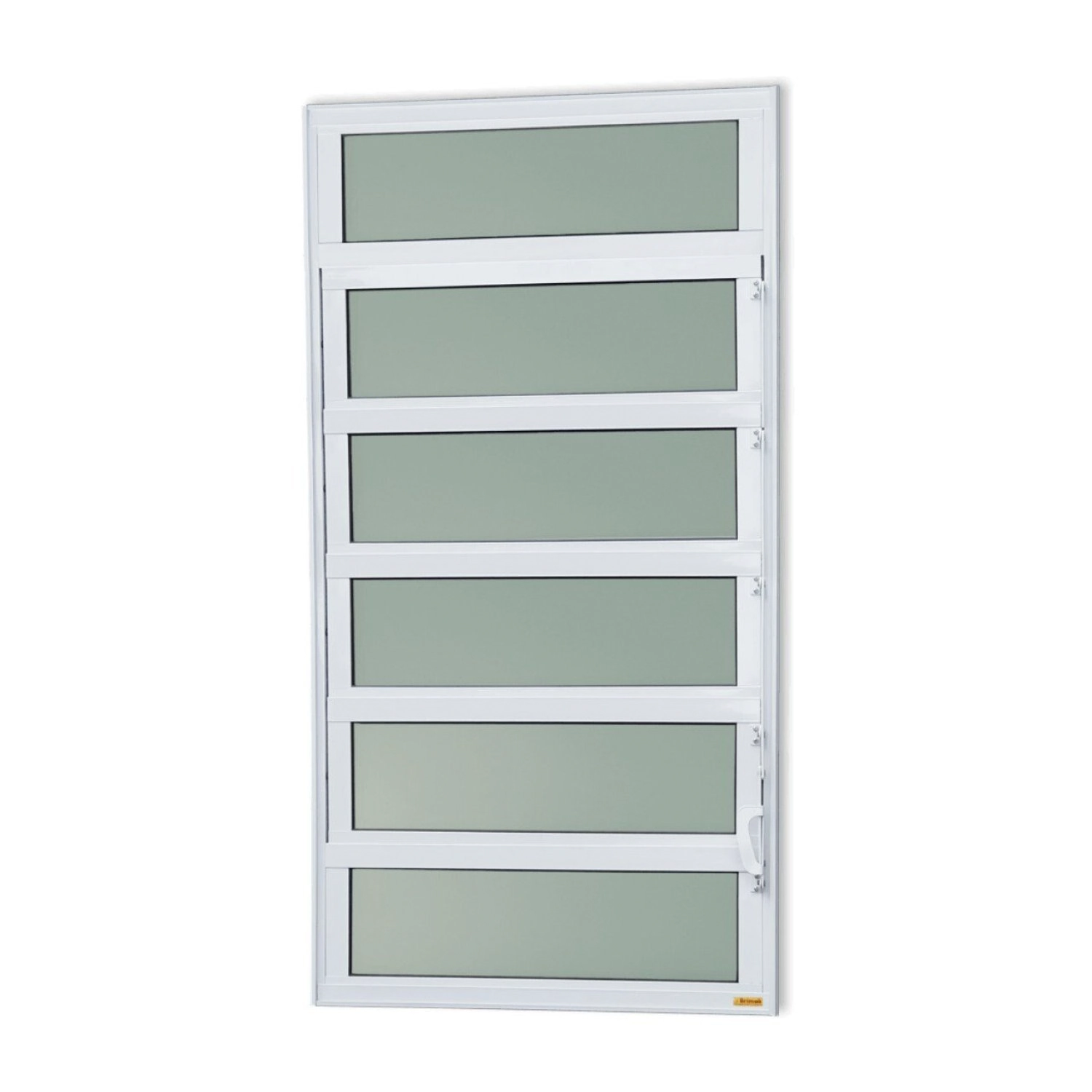 Janela De Alumínio Basculante 120x40cm Vidro Mini Boreal Elite Brimak Branco