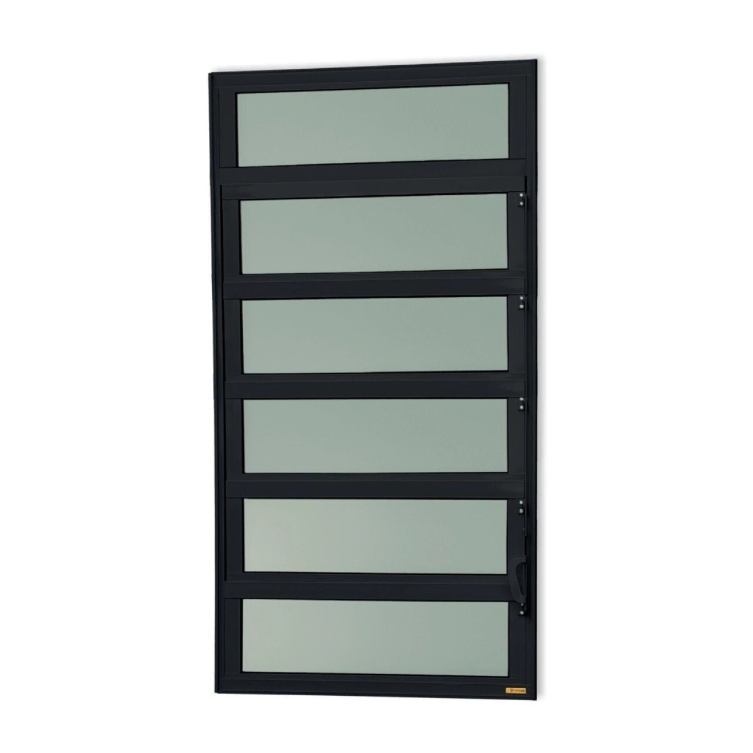 Janela De Alumínio Basculante 120x80cm Vidro Mini Boreal Elite Brimak Preto