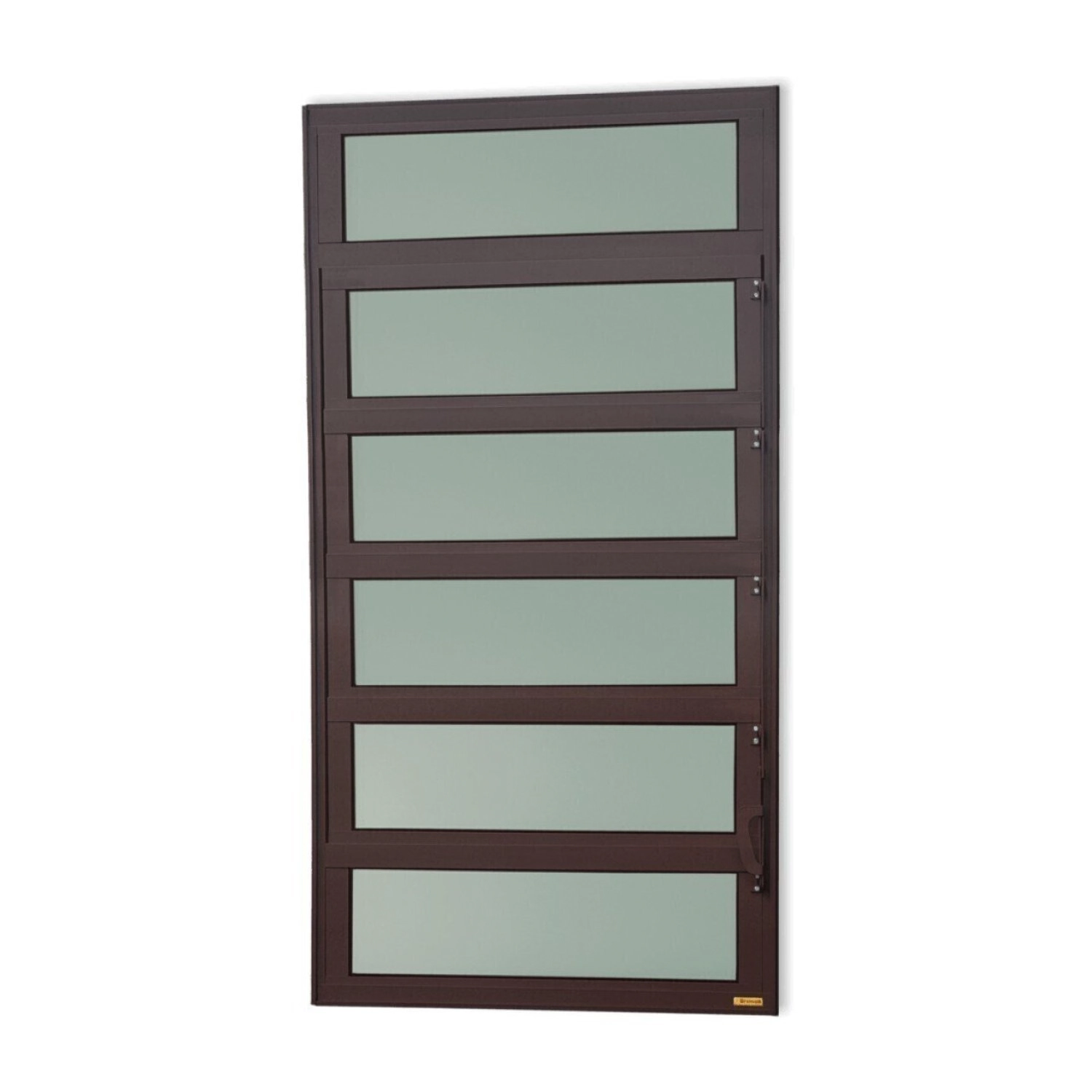 Janela De Alumínio Basculante 120x120cm Vidro Mini Boreal Elite Brimak Corten