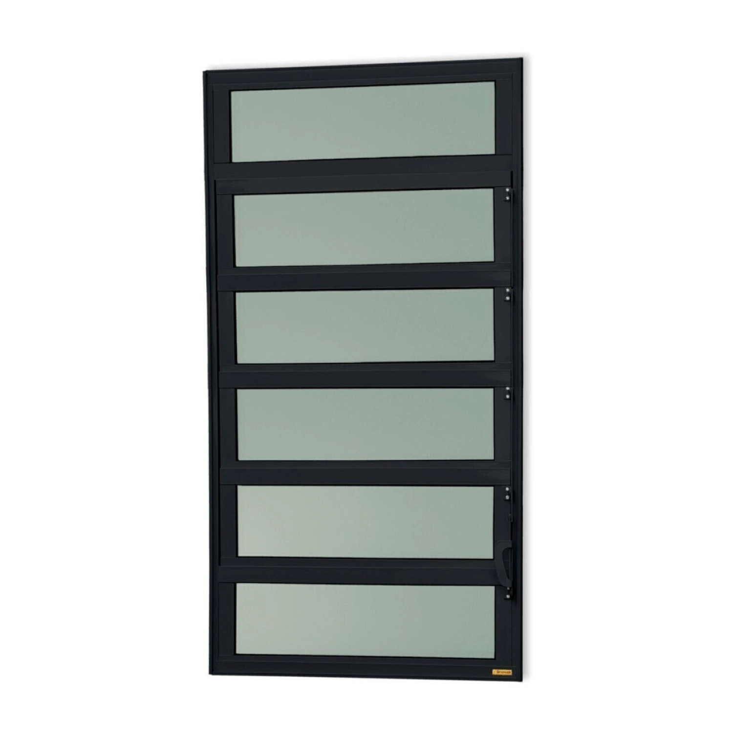 Janela De Alumínio Basculante 120x120cm Vidro Mini Boreal Elite Brimak Preto