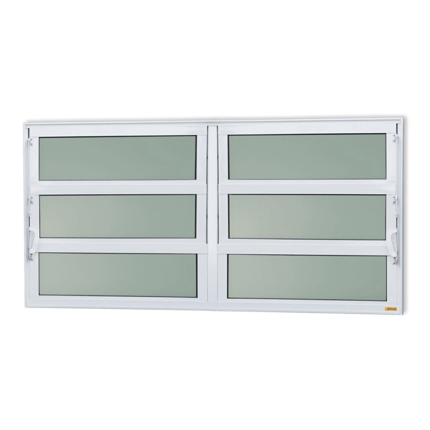 Janela De Alumínio Basculante 2 Seções 60x240cm Vidro Mini Boreal Elite Brimak Branco