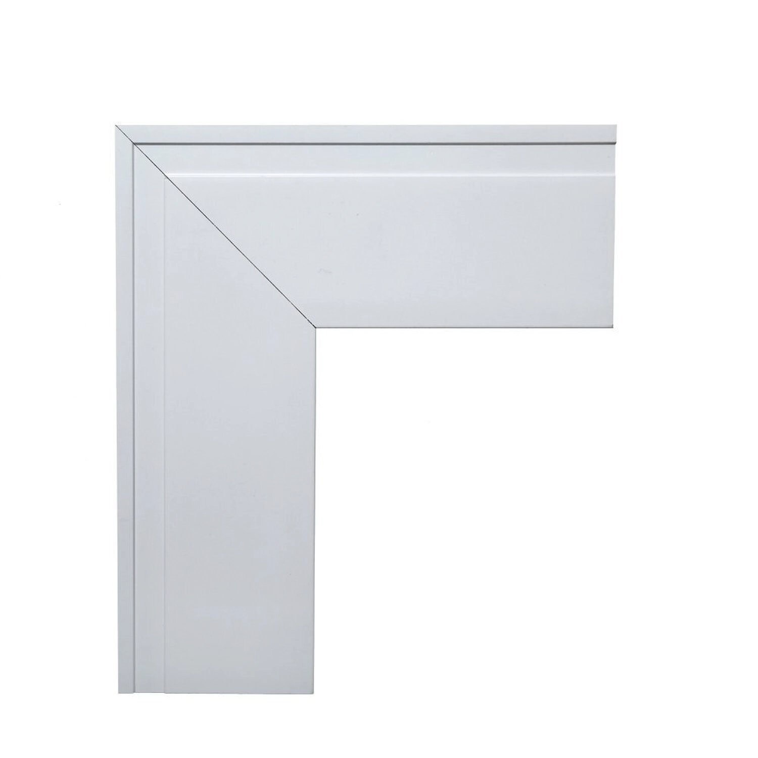 Guarnição De Poliestireno 10cmx15mm Frisado 2,25 Metro Linear - Caixa Com 2,25 Unidade - Branco