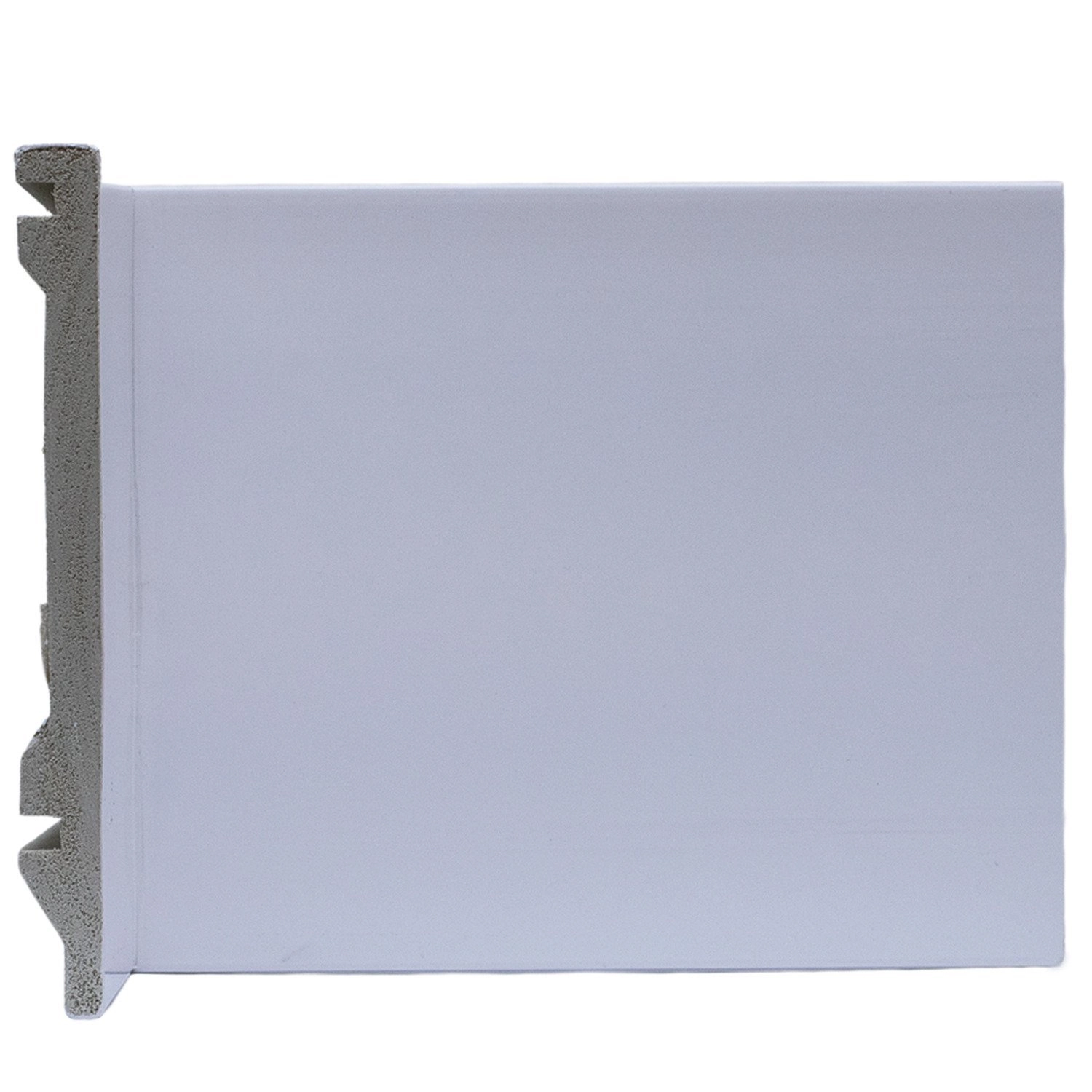 Rodapé De Poliestireno 15cmx15mm Liso 2,4metro Linear - Caixa Com 2,4 M - Branco