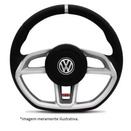 Volante de Direção Modelo Golf Prata com Cubo - RD VOLANTES VE4005PRCV117