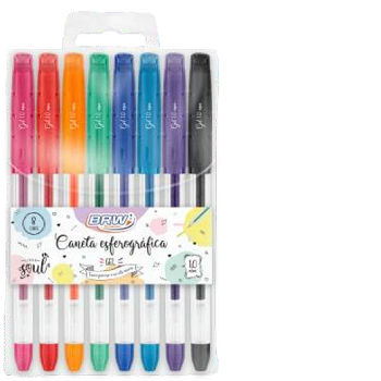 Caneta Esferografica Gel C/8 1.0 Mm Ca 0033 Un