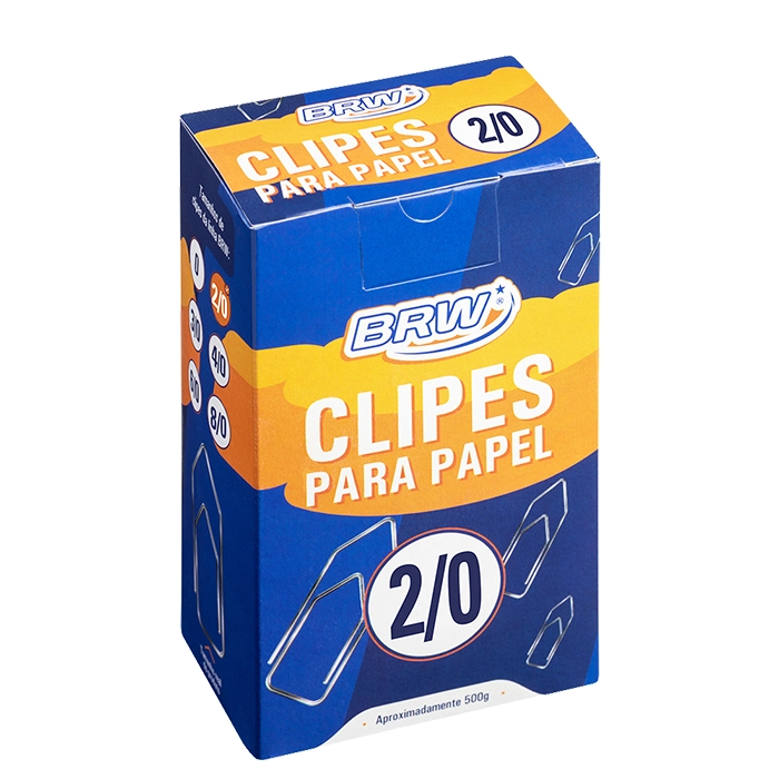 Clipes P/papel Brw 2/0 500g