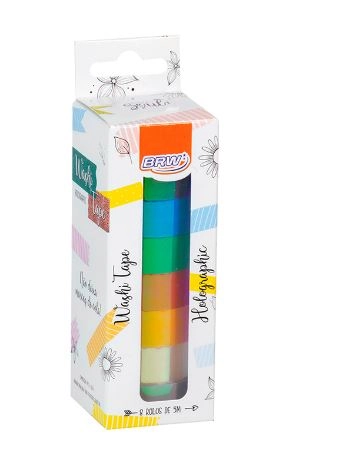 Fita Adesiva Adesiva Holographic Washi Tape C/8 15x5cm