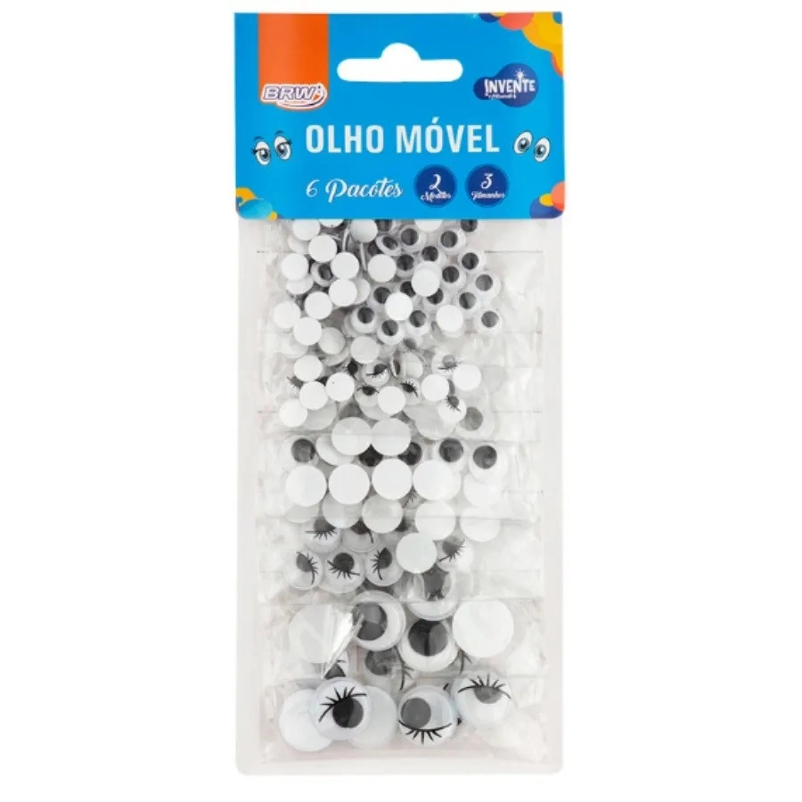 Olho Movel 2g 3 Tam Blister C/6 Brw