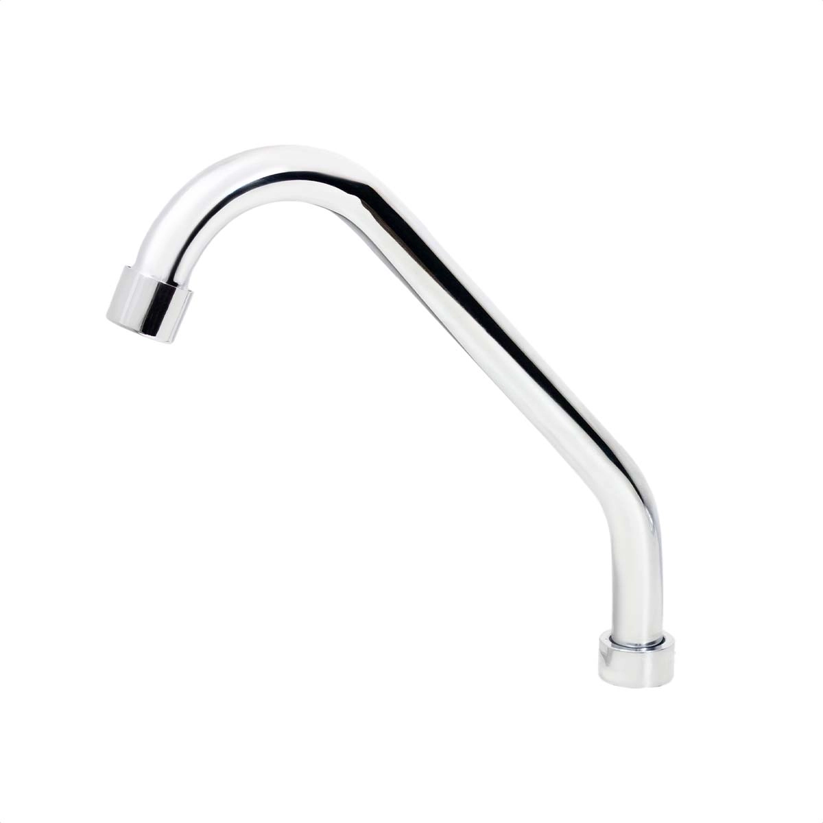 Tubo Bica Em Inox Cromado Para Torneira 3/4 Com Arejador Fixo Abs Cozinha Design J