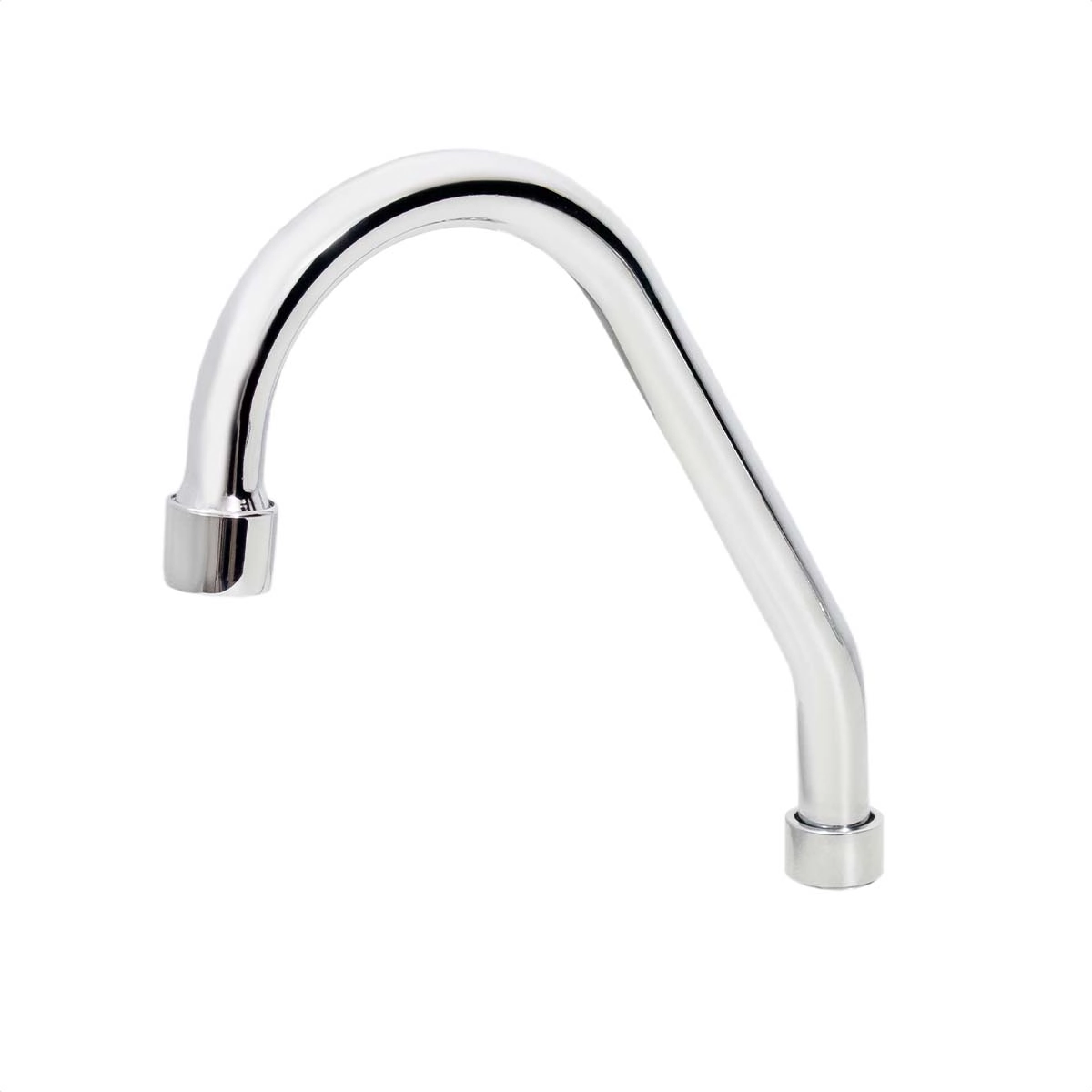 Tubo Bica Inox Cromado 1/2 Para Torneira De Cozinha Com Arejador Fixo