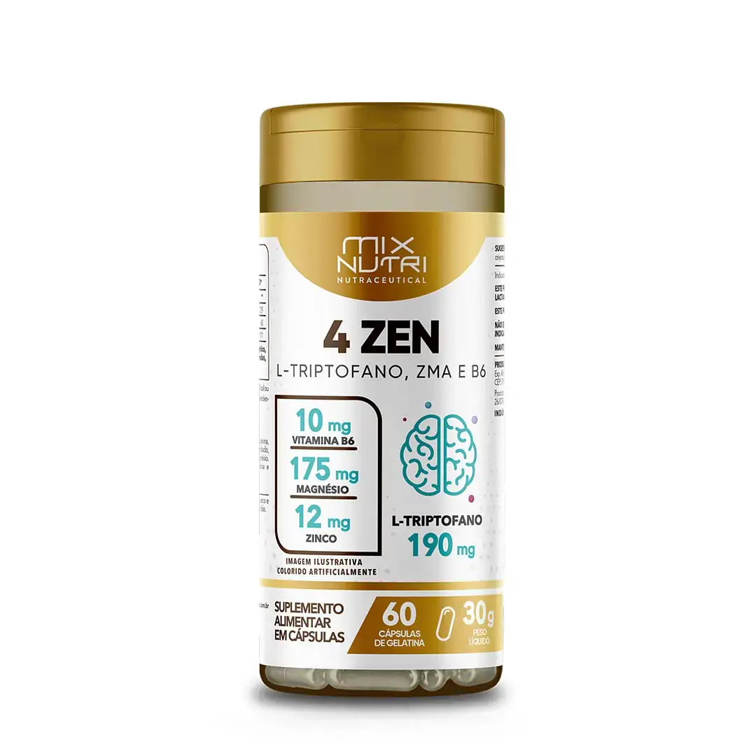 4 Zen Mix Nutri Frasco 30g 60 Cápsulas Gelatinosas