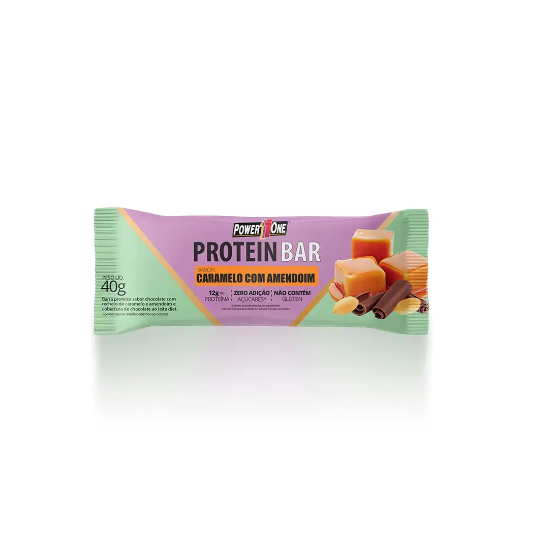 Prot Bar Power1one Caramelo/amendoim 40g
