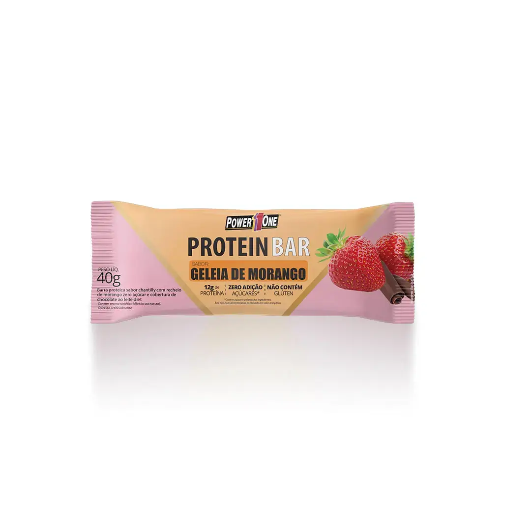 Barra de Proteína sabor Geleia de Morango 40g