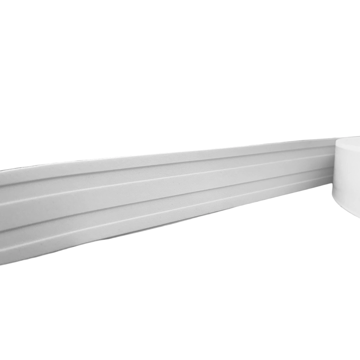 Moldura Rodameio De Eva Adesivo E Flexível *marte 5cmx 5mm 5 Metros* Branco